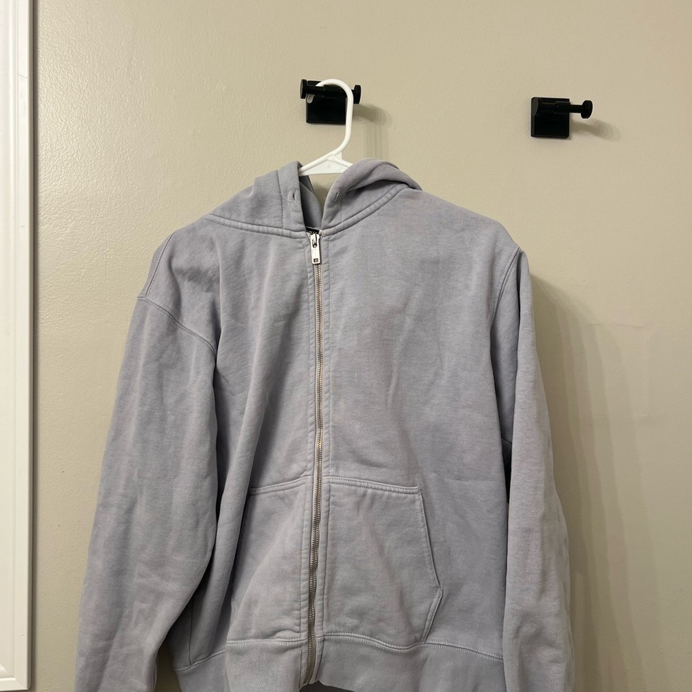 Soft lavendar/ light blue Brandy Melville Chrissy Zip Up Hoodie